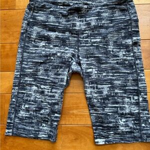 Athleta Charcoal and Light Gray Shorts Longer Inseam Athletic Shorts MT